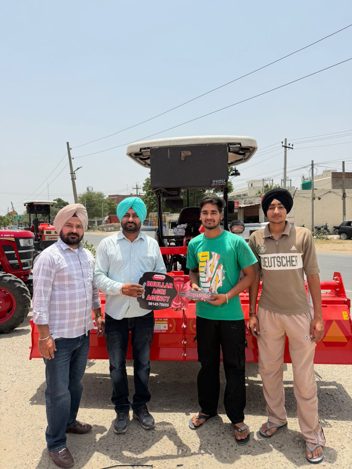 Happy customer taking delivery of a Maschio Gaspardo implement from Bhullar Agri Agency #6