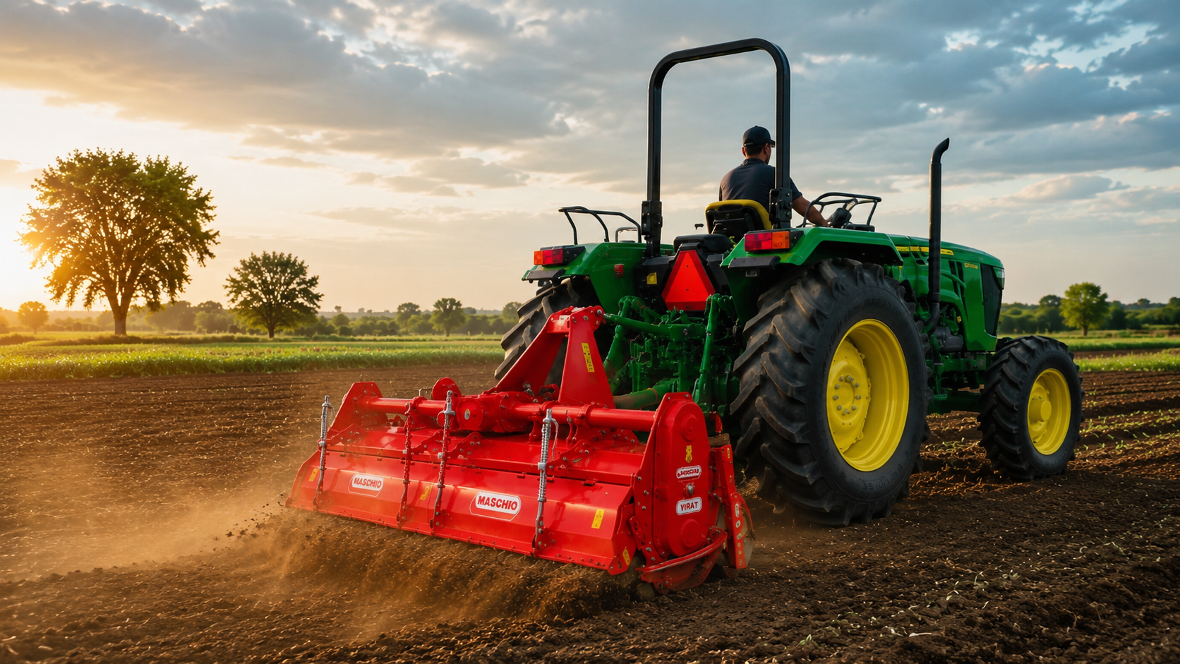 Maschio Gaspardo implement working in a Punjab field